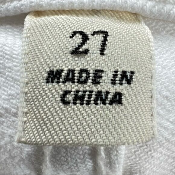 J Crew Ankle Crop Distressed Destroyed White Denim Jeans Style  Size 27 - Picture 10 of 16